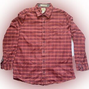 L.L. Bean Men's Red Plaid Button Down Shirt